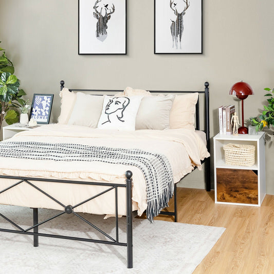 Set of 2 Nightstands Side End Table for Living Room-White - Tampa Home & Garden Store