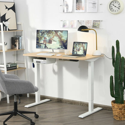 Escritorio eléctrico regulable de 48 pulgadas con panel de control y puerto USB - Beige