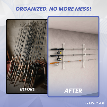Wall and Ceiling Fishing Rod Rack Holder