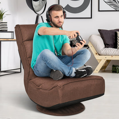 5-Position Folding Floor Gaming Chair