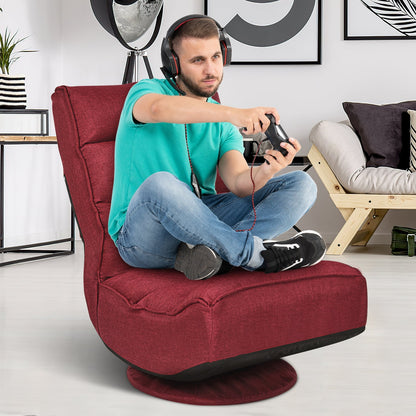 5-Position Folding Floor Gaming Chair
