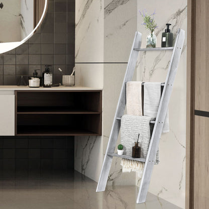 Estantería tipo escalera de pared de 4 niveles - Gris