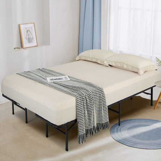 Queen/King Size Folding Steel Platform Bed Frame for Kids and Adults-King Size - Tampa Home & Garden Store