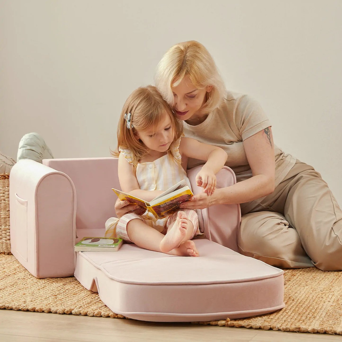 Tiny Land GentleSnug Kid Chair blush pink plush kid chair, play sofa by Tiny Land INC on Tampa Home & Garden Store