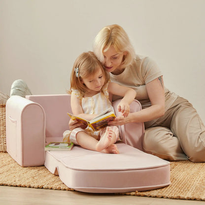 Tiny Land GentleSnug Kid Chair blush pink plush kid chair, play sofa by Tiny Land INC on Tampa Home & Garden Store