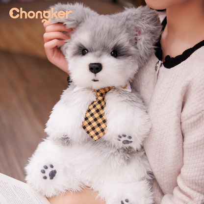 Schnauzer Backpack – Plush Dog Bag for Puppy Lovers & Kids