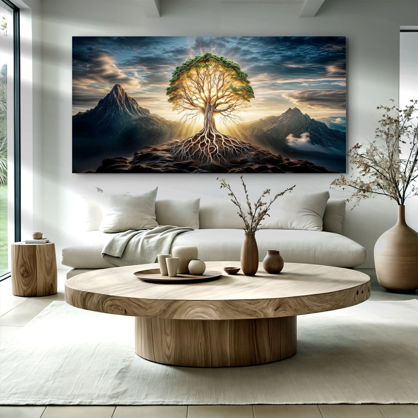 Burning Bush Faith Wall Art VIII canvas by Tailored Canvases, glowing tree roots on Tampa Home & Garden Store