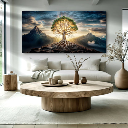 Burning Bush Faith Wall Art VIII canvas by Tailored Canvases, glowing tree roots on Tampa Home & Garden Store