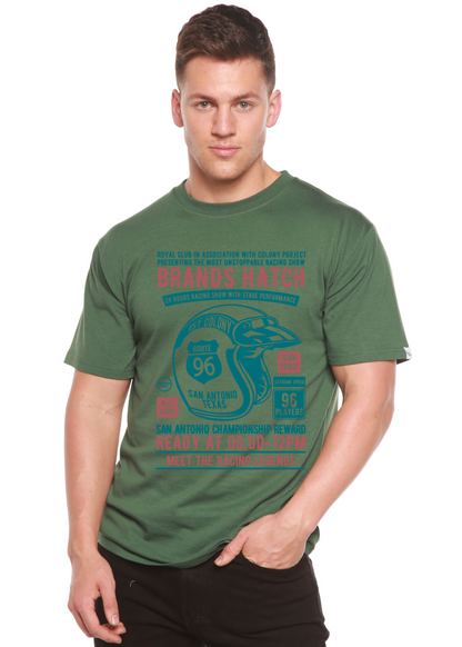 Brands Hatch bamboo tee by Spun Bamboo with racing design bamboo viscose/organic cotton on Tampa Home & Garden Store