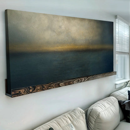 Waterscape Abstract Wall Art canvas with teal to gold gradient on Tampa Home & Garden Store