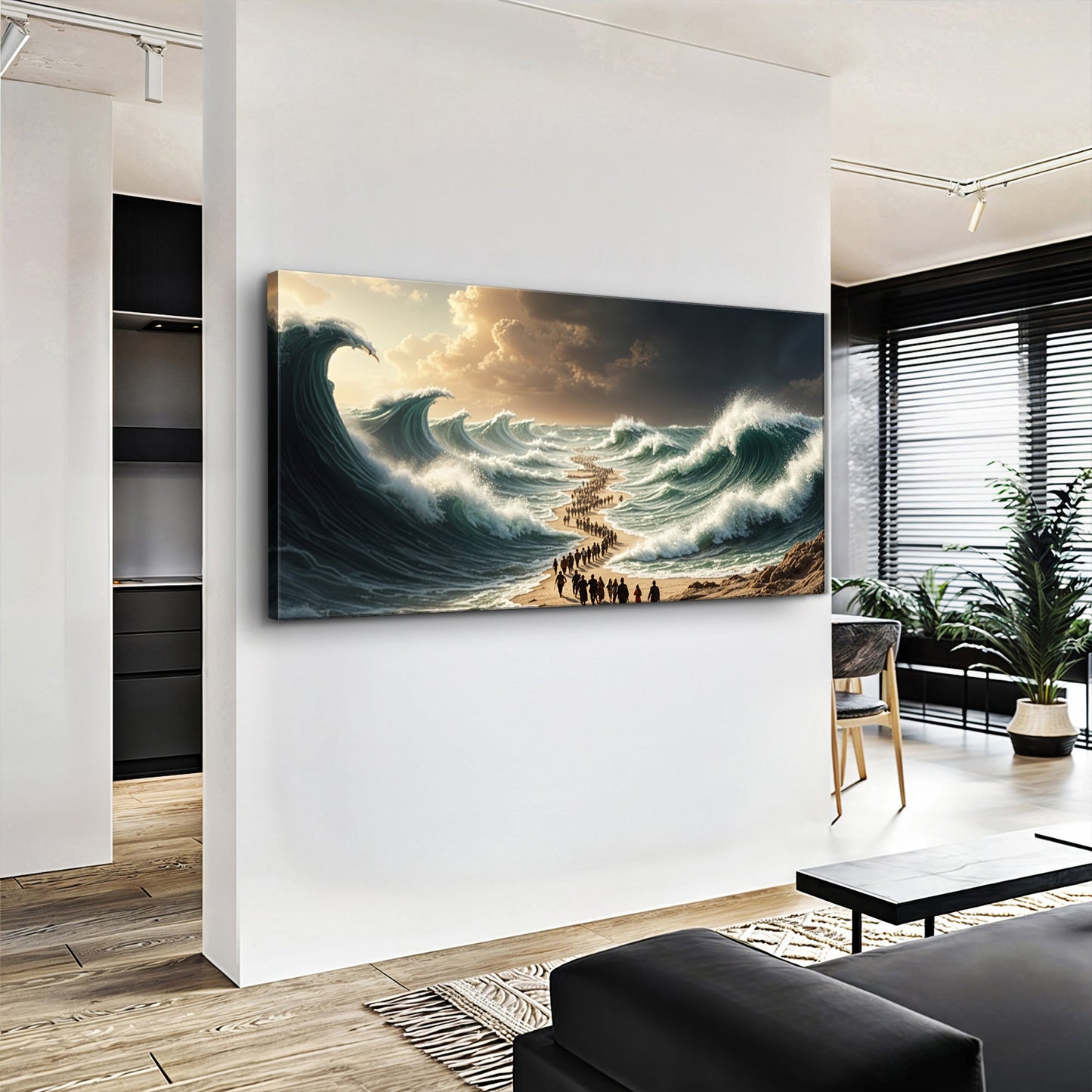 The Parting - Faith Wall Art II canvas by Tailored Canvases, crafting canvas with dramatic ocean waves on Tampa Home & Garden Store