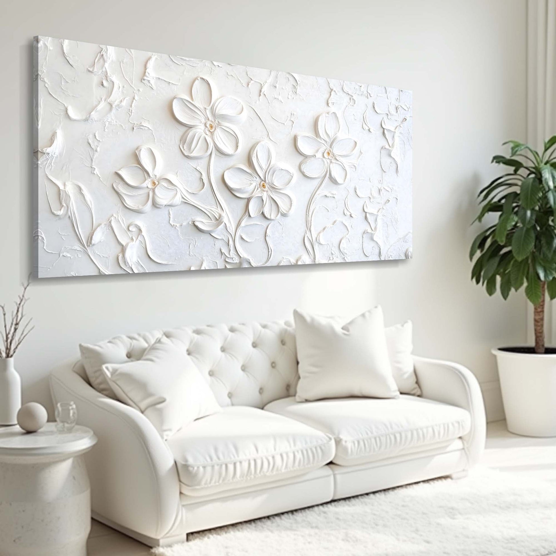 Floral Abstract Wall Art III canvas by Tailored Canvases; floral relief on crafting canvas on Tampa Home & Garden Store