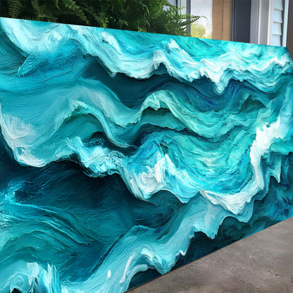 Blue Ocean Coastal Wall Art III canvas turquoise teal waves by Tailored Canvases on Tampa Home & Garden Store