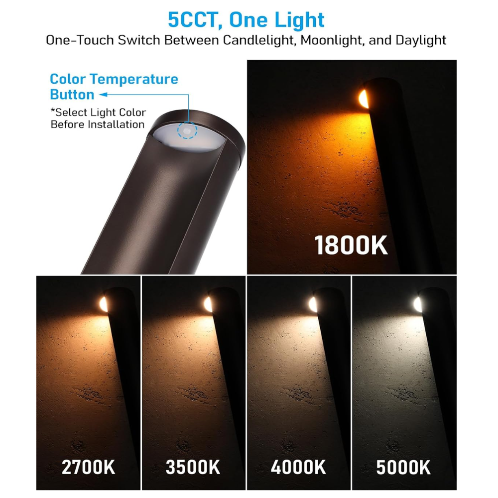 ALP16 12-Pack 5W LED Landscape Pathway Light Package, 12V Low Voltage Side Lit Path Lights