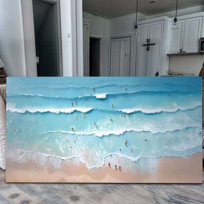 Beach Days Wall Art VIII canvas by Tailored Canvases in ocean blue seascape crafting canvas decor on Tampa Home & Garden Store