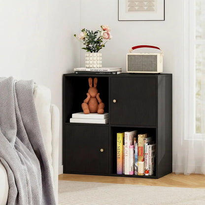 4-Cube Bookcase with 2 Cabinets and Anti-Tip Kit