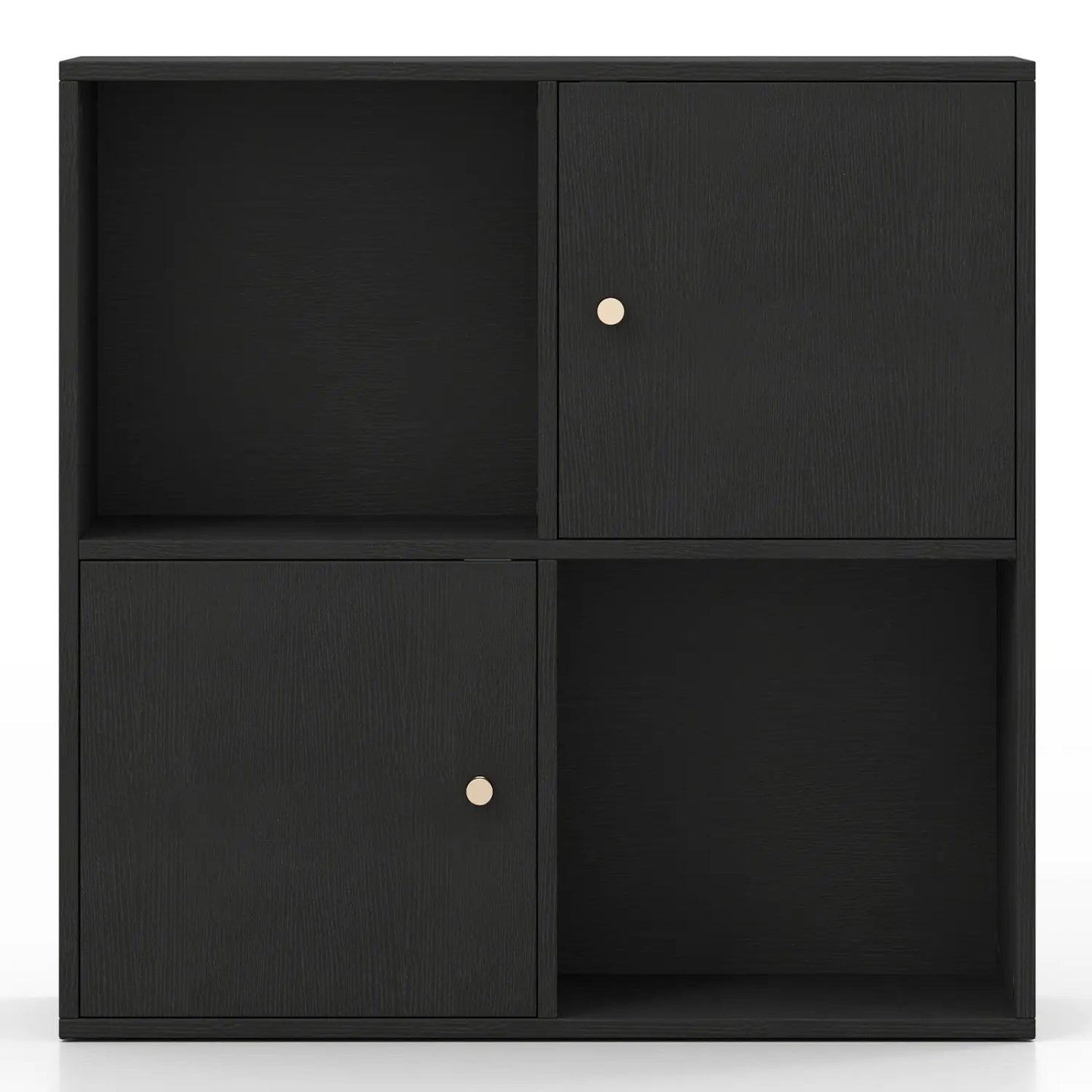 4-Cube Bookcase with 2 Cabinets and Anti-Tip Kit