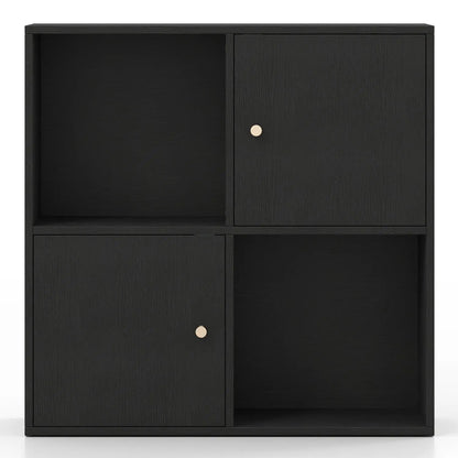 4-Cube Bookcase with 2 Cabinets and Anti-Tip Kit