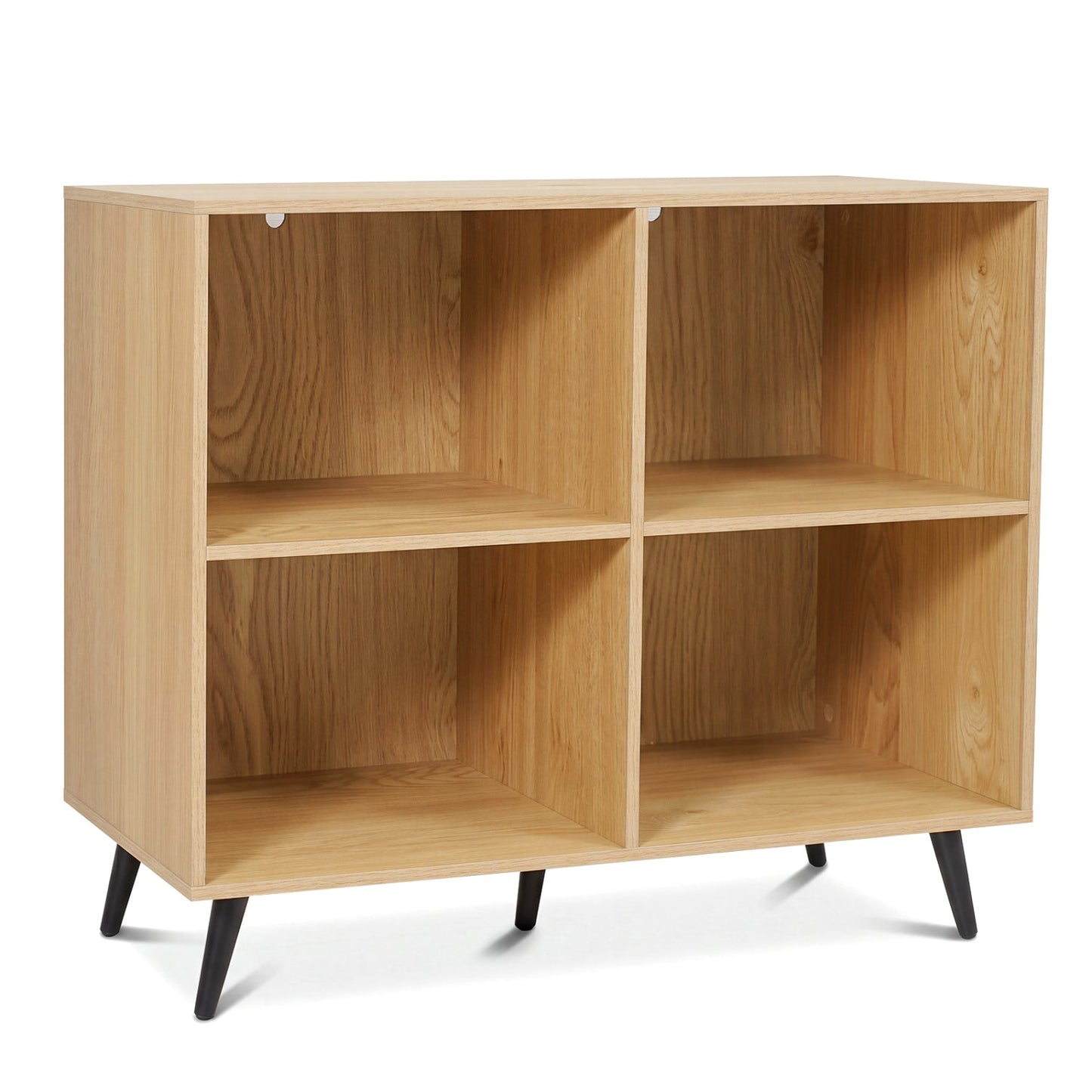 4-Cube Bookcase with Metal Legs in natural oak finish by DirectDeals on Tampa Home & Garden Store