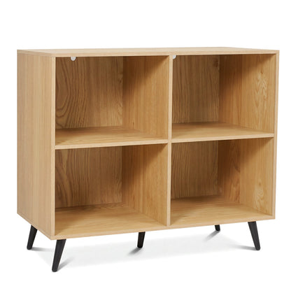 4-Cube Bookcase with Metal Legs in natural oak finish by DirectDeals on Tampa Home & Garden Store