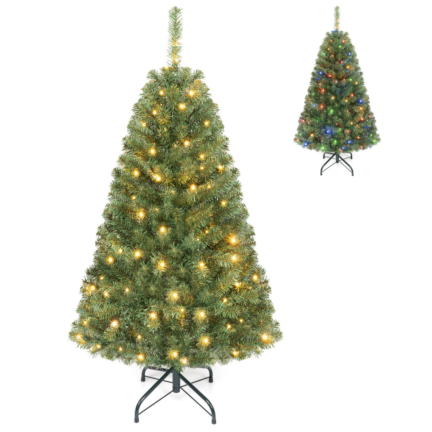 5 ft DirectDeals pre-lit artificial Christmas tree with dual color lights and metal stand on Tampa Home & Garden Store
