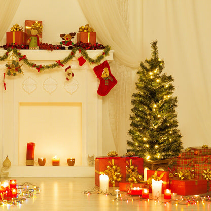 4 Feet Pre-Lit Potted Christmas Tree DirectDeals with warm white lights on Tampa Home & Garden Store