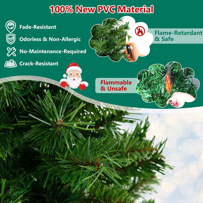 4 Feet Pre-Lit Potted Christmas Tree green PVC artificial tree DirectDeals on Tampa Home & Garden Store