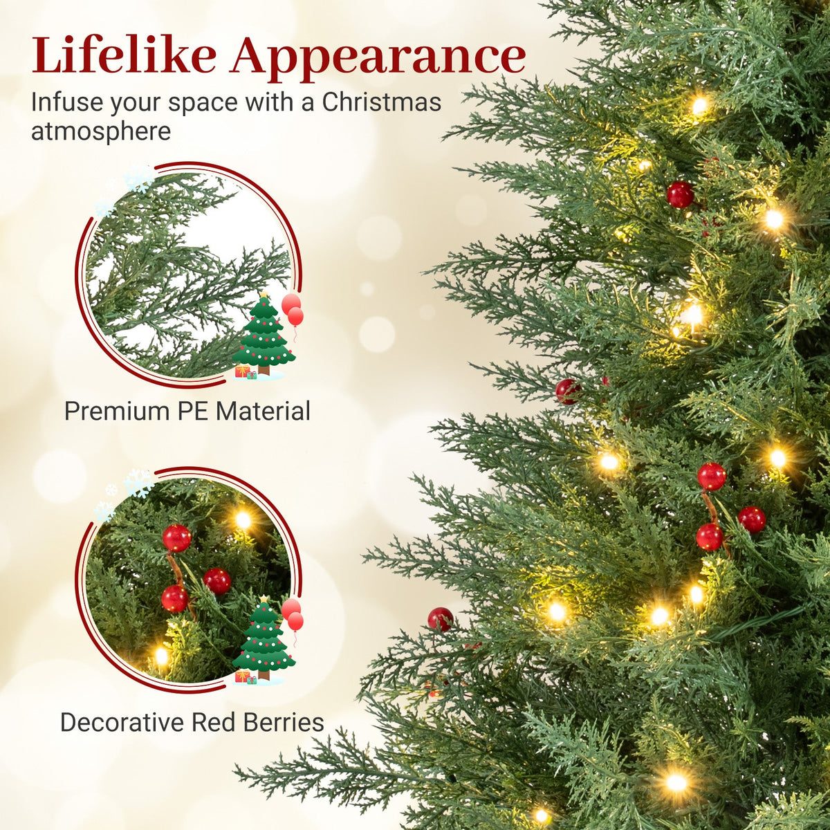 DirectDeals 4 ft pre-lit Christmas trees 2-pack, 70 warm white LEDs, 173 branch tips on Tampa Home & Garden Store