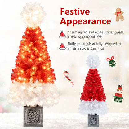 DirectDeals 4 ft artificial Christmas tree with 300 tips and 100 warm white LEDs on Tampa Home & Garden Store