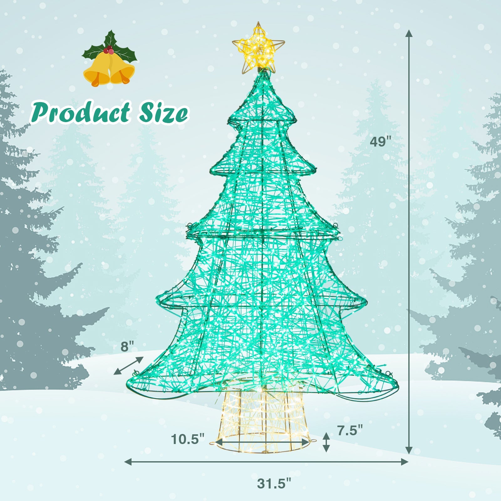 DirectDeals 4 ft lighted artificial Christmas tree with 520 LED lights and star topper on Tampa Home & Garden Store