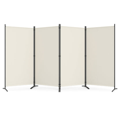 4-panel room divider screen by DirectDeals with beige fabric panels and black metal frame on Tampa Home & Garden Store