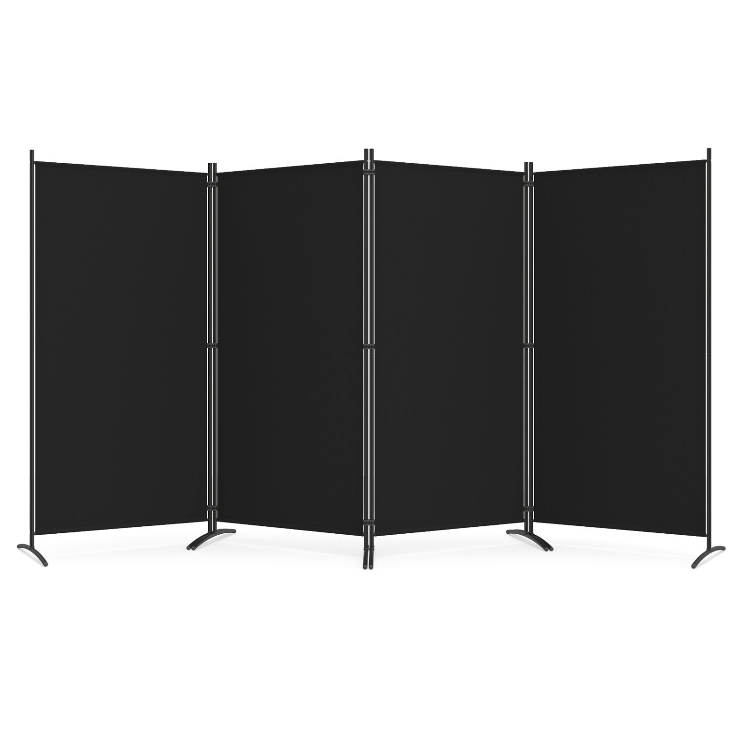 DirectDeals 4 Panel Room Divider Screen black panels folding privacy partition 6 ft tall on Tampa Home & Garden Store