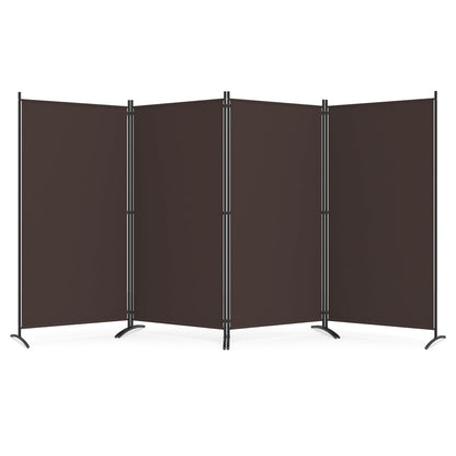4-panel room divider screen DirectDeals, 6 ft tall folding partition with dark brown panels on Tampa Home & Garden Store