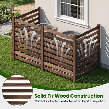 4-Panel wooden privacy fence with ground stakes by DirectDeals, brown fir wood on Tampa Home & Garden Store