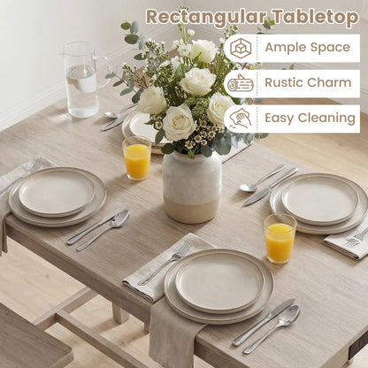 Counter Height Dining Table Set with Power Outlet