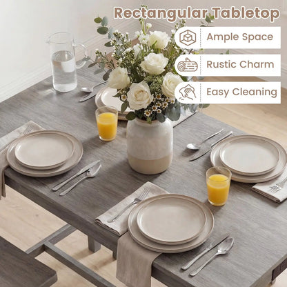 Counter Height Dining Table Set with Power Outlet
