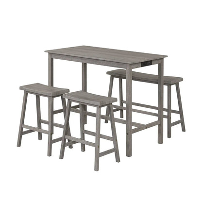 Counter Height Dining Table Set with Power Outlet