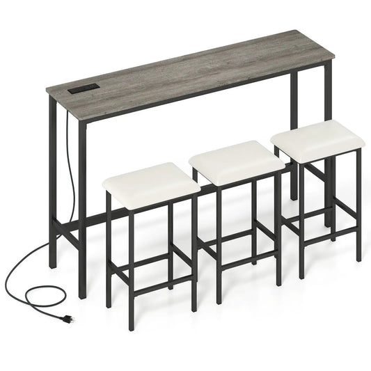 4 Piece Counter Height Bar Table with Stools