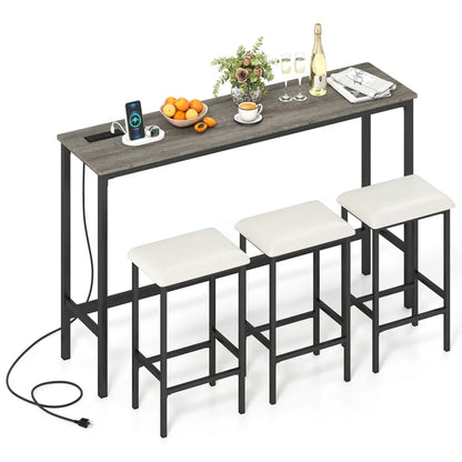 4 Piece Counter Height Bar Table with Stools