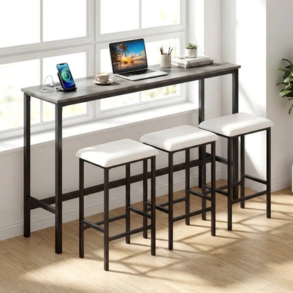 4 Piece Counter Height Bar Table with Stools