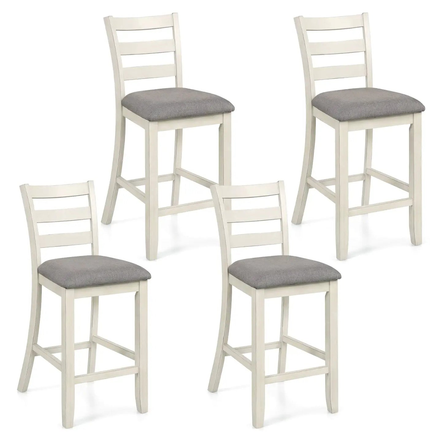 Counter Height Chairs with Rubberwood Legs