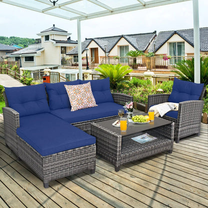 Outdoor Sectional Sofa Set with Coffee Table