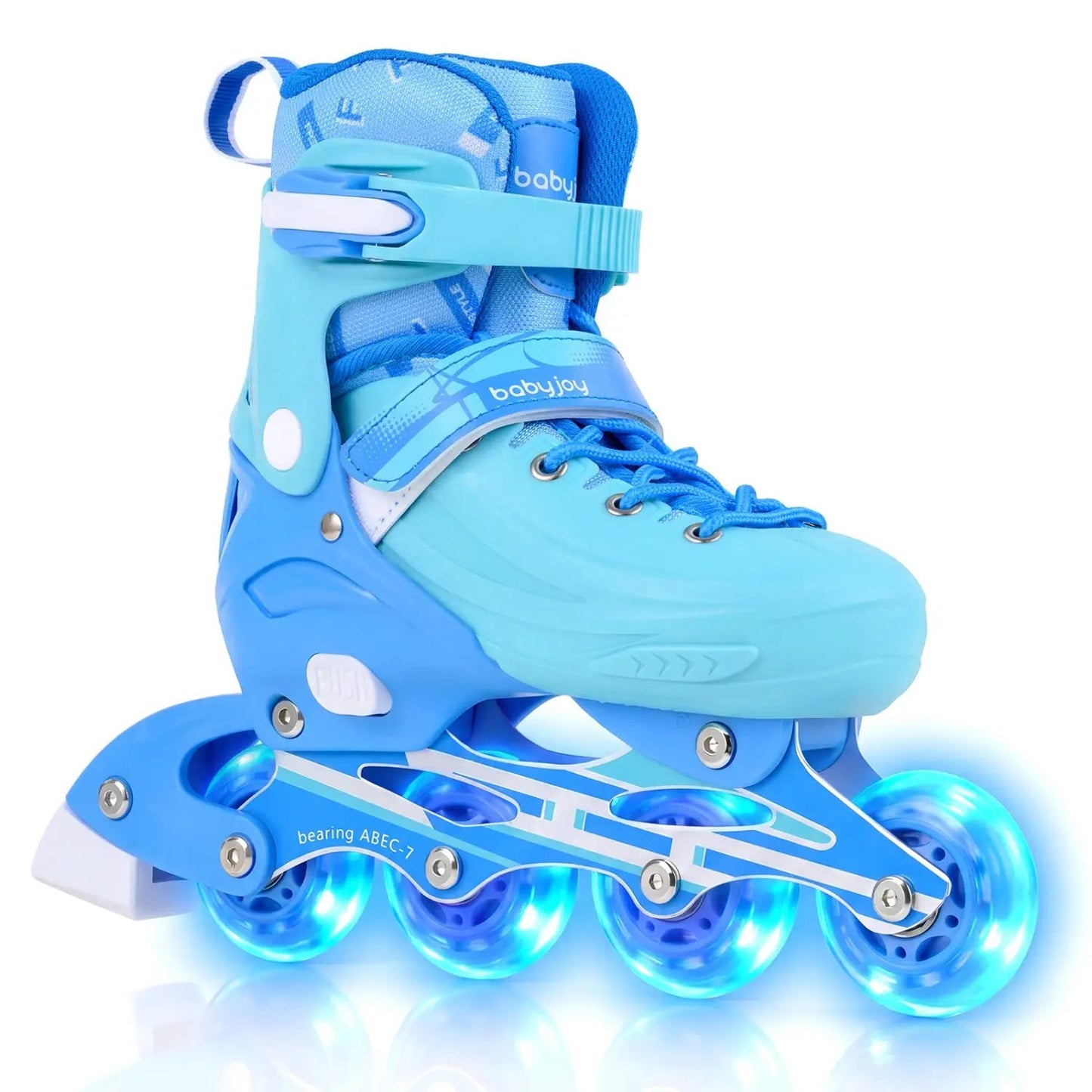 4 Size Adjustable Light Up Inline Skates for Kids