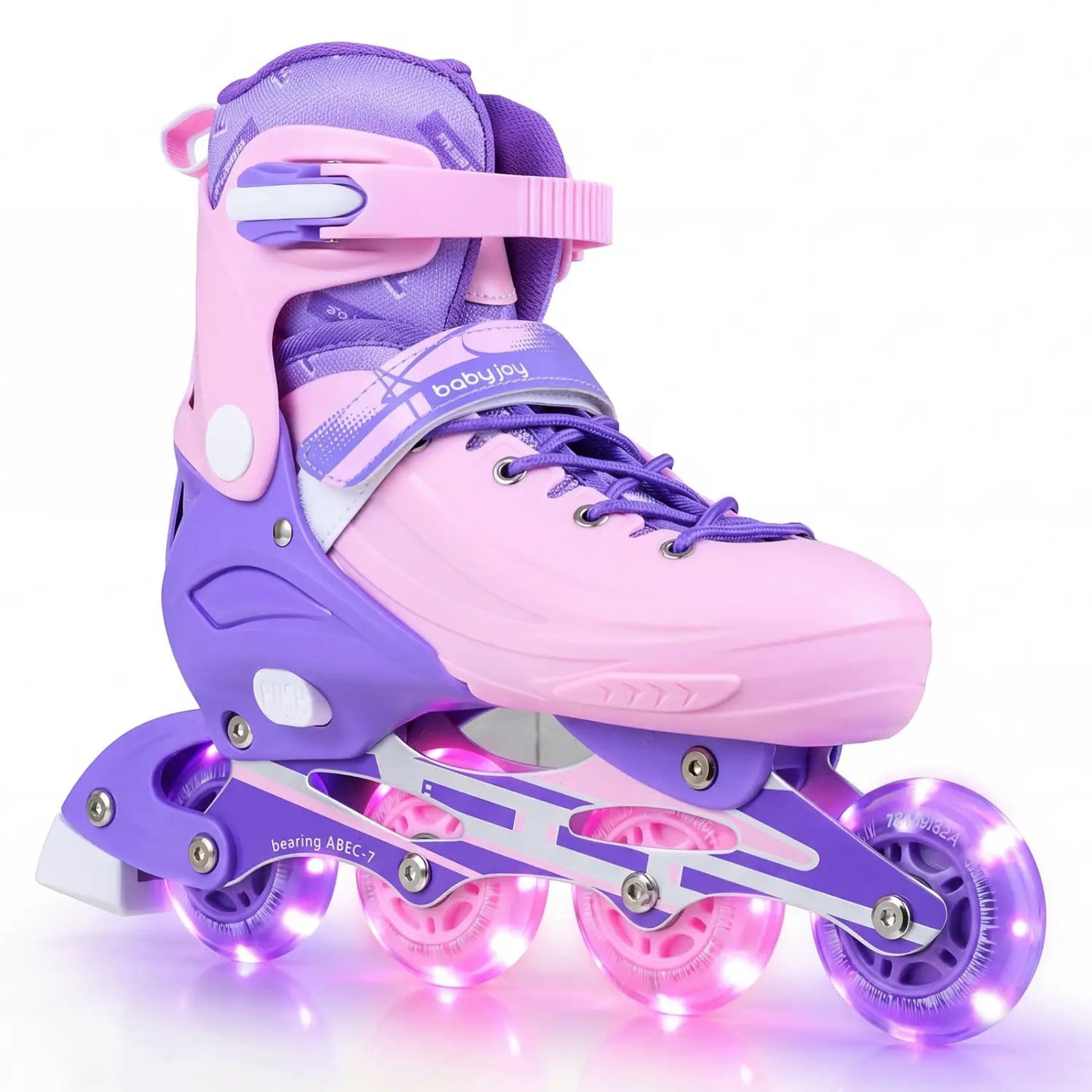 4 Size Adjustable Light Up Inline Skates for Kids