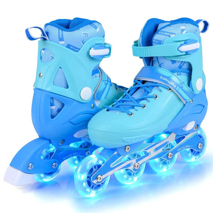 Four Size Adjustable Inline Skates Ages 9 to 14