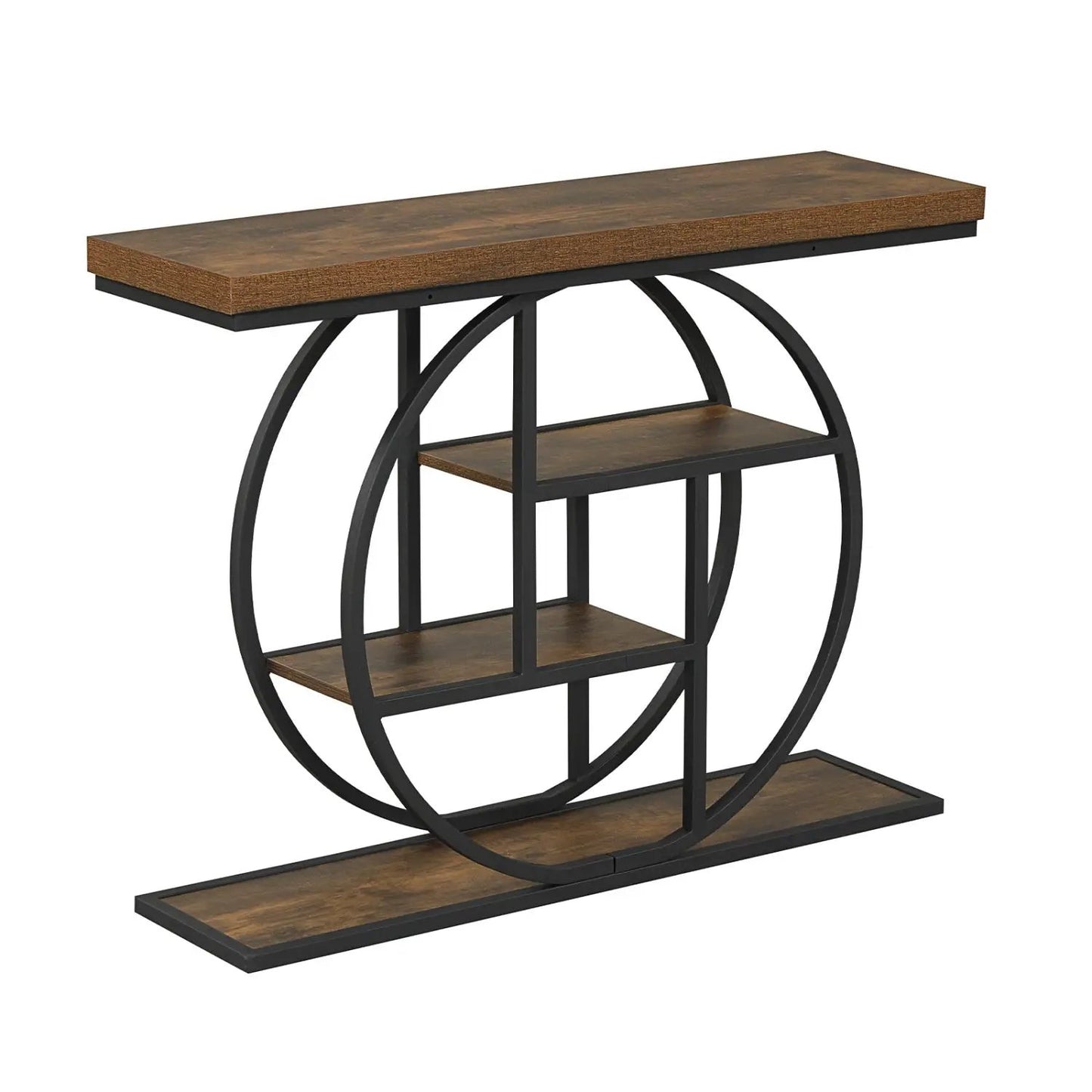 4 Tier Console Table With Storage Shelves