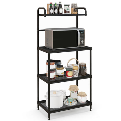 Estantería de panadero de 4 niveles Estante de almacenamiento de cocina Organizador