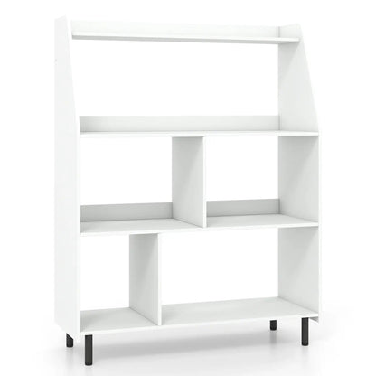 4 Tier Open Bookcase with Anti Tipping Kits White