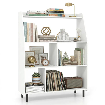 4 Tier Open Bookcase with Anti Tipping Kits White