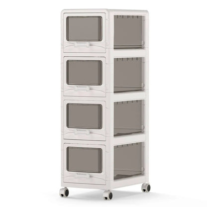 Rolling Storage Cart With Lockable Wheels